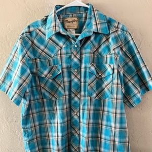 Wrangler Western Fashion Pearl Snap Button Shirt